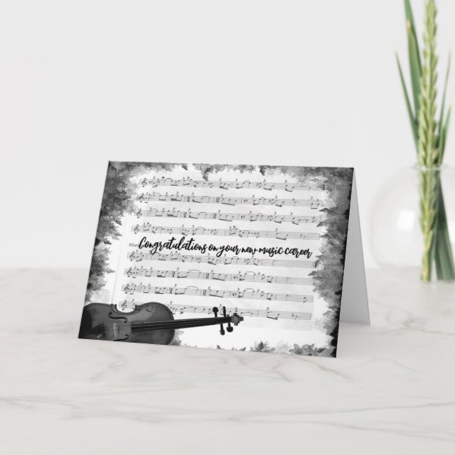 Music Career Congratulations Card (Front)