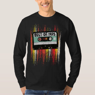 Music Cassette Best Of 1975 Vintage Birthday Born T-Shirt