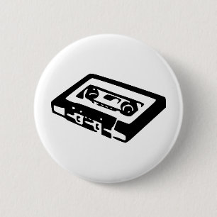 Music Cassette Design 6 Cm Round Badge