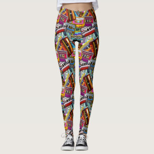 Music Cassette Leggings - 80s Leggings