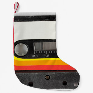 Music cassette small christmas stocking