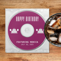 Music CD Case Album Cover Birthday Party