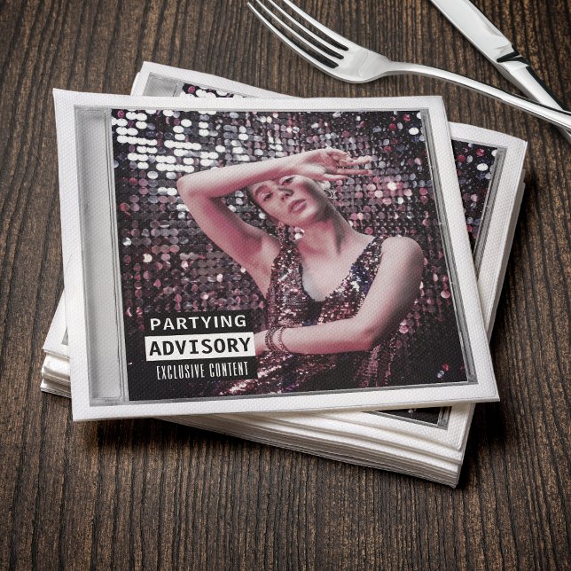 Music CD Case Album Cover Birthday Party Napkin (Music CD Case Album Cover Birthday Party Napkins
)
