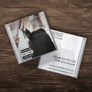 Music CD Case Album Cover Hairstylist Square Business Card