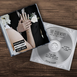 Music CD Case Album Cover Wedding Invitation