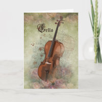 Music CELLO - Greeting Card