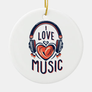music ceramic tree decoration