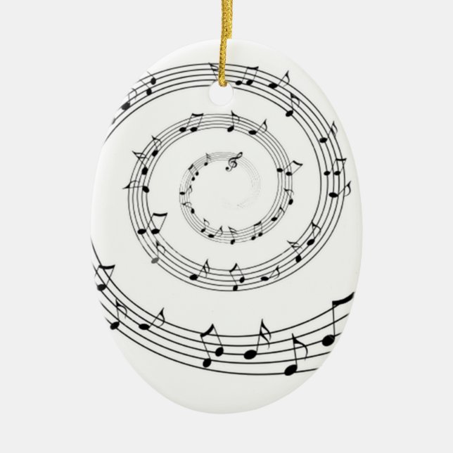 Music Ceramic Tree Decoration (Front)