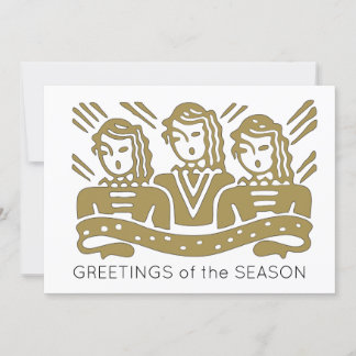 Music chorus Christmas choir greeting card