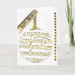 Music Christmas Ornament Greeting Card