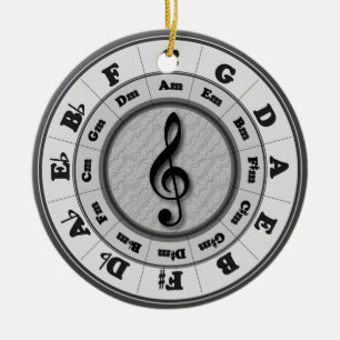Music Circle of Fifths Ceramic Tree Decoration