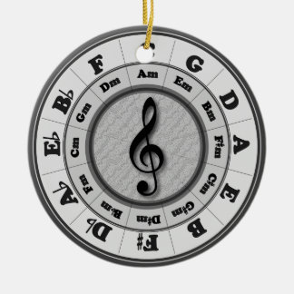 Music Circle of Fifths Ceramic Tree Decoration