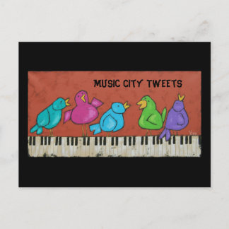 music city tweets postcard