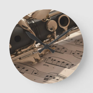 Music Clarinets Musical Notes Destiny Dance Fun Round Clock