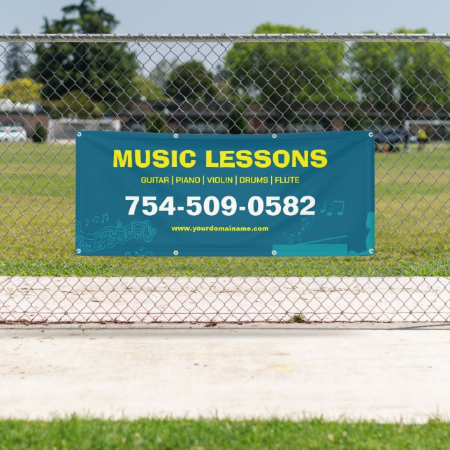 Music Classes Custom Editable Banner (Insitu)