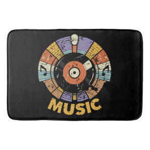 music classic retro bath mat