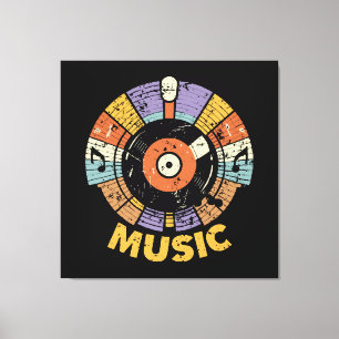 music classic retro canvas print
