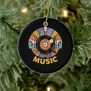music classic retro ceramic tree decoration