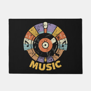 music classic retro doormat
