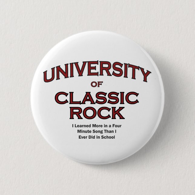 MUSIC-CLASSIC ROCK 6 CM ROUND BADGE (Front)