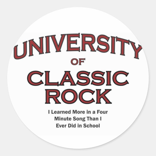 MUSIC-CLASSIC ROCK CLASSIC ROUND STICKER (Front)