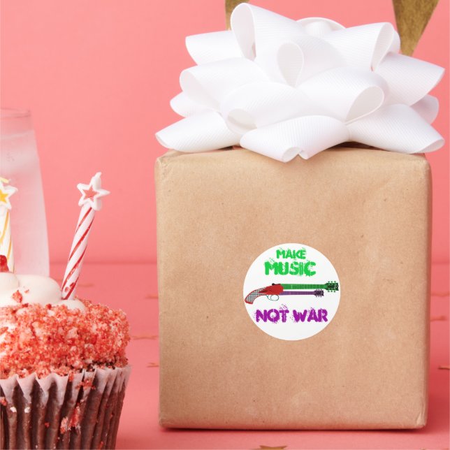 Music Classic Round Sticker (Party)