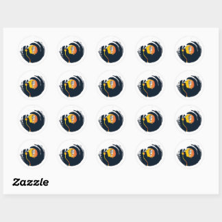 Music Classic Round Sticker