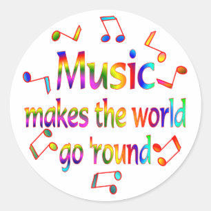 MUSIC CLASSIC ROUND STICKER