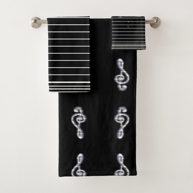 Music Clef  Bath Towel Set (Insitu)