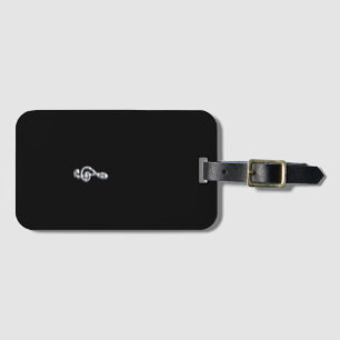 Music Clef Black Luggage Tag