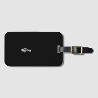 Music Clef Black Luggage Tag