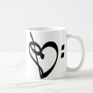 Music Clef Heart Mug