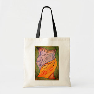 Music Colourful Musical Symbol Treble Clef Tote Bag