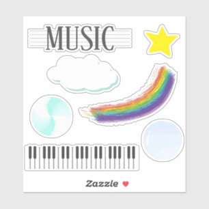 Music colourful Sticker