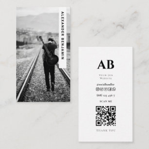 Music  Composer Photo QR Code Business Card