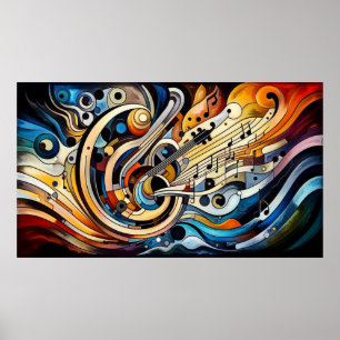 Music composition - lyrical abstract piece 02 poster