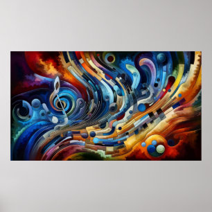 Music composition - lyrical abstract piece 04 poster
