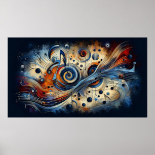 Music composition - lyrical abstract piece 07 poster