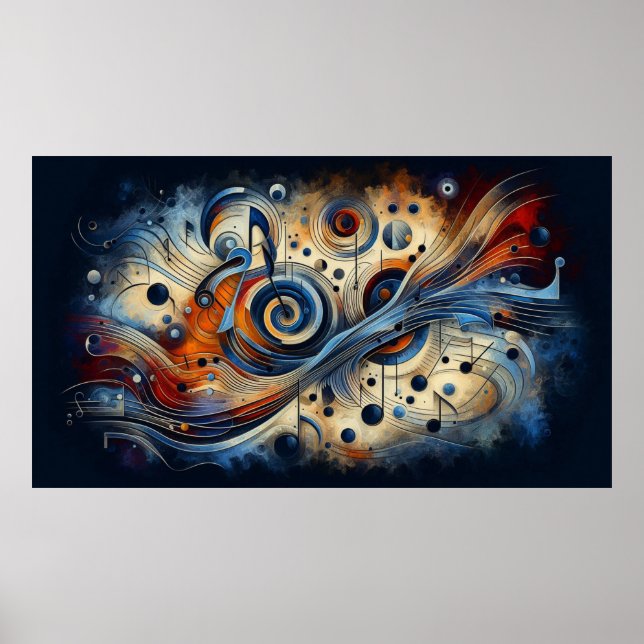 Music composition - lyrical abstract piece 07 poster (Front)