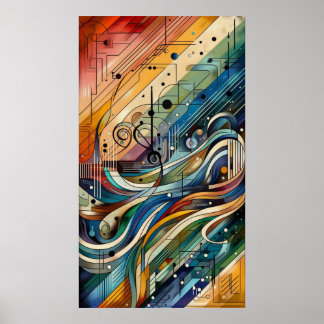 Music composition - lyrical abstract piece 09 poster