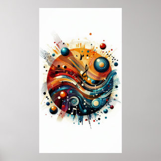Music composition - lyrical abstract piece 10 poster