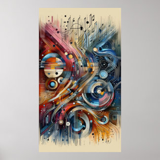 Music composition - lyrical abstract piece 16 poster