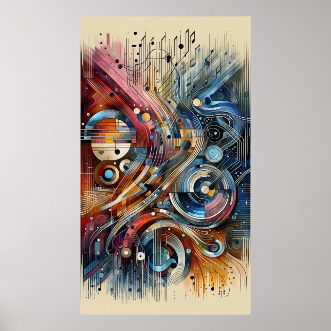 Music composition - lyrical abstract piece 16 poster (Front)