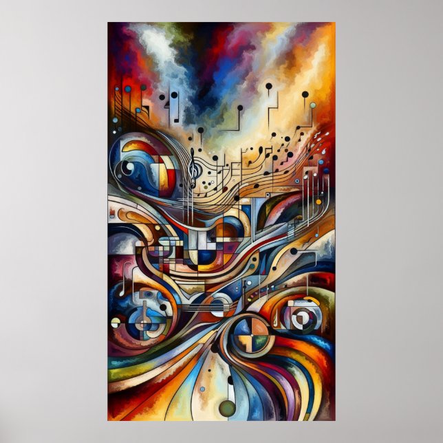 Music composition - lyrical abstract piece 19 poster (Front)