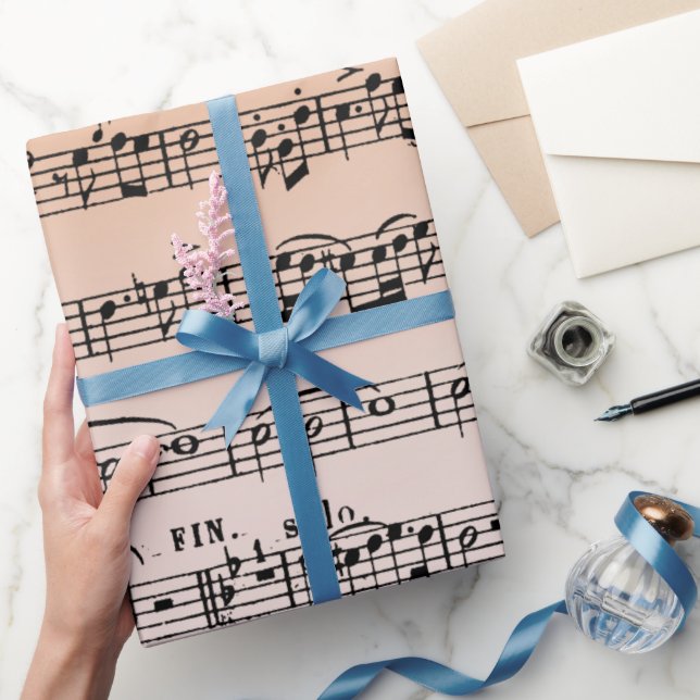 Music Composition On Gradient Background Wrapping Paper (Gifting)