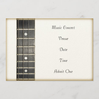 Music Concert Admission Ticket Invitation Card
