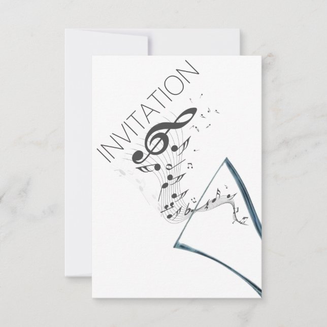 Music Concert Festival Minimalism Vip Invitation (Front)