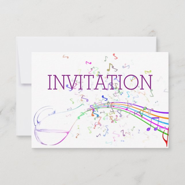 Music Concert Festival Minimalism Vip Invitation (Front)