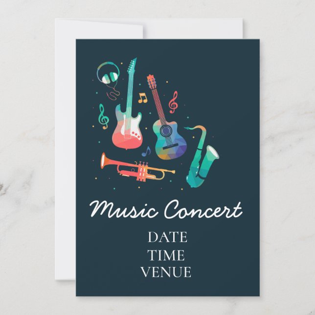 Music concert for kids or students performance invitation (Front)