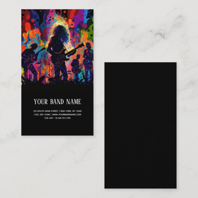 Music Concert Guitarist business card (Front/Back)